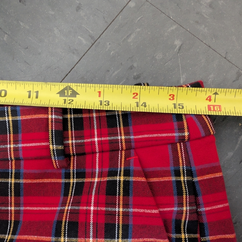 J. Crew Red and Black Plaid Women's Kallie Pants - Picture 4 of 6